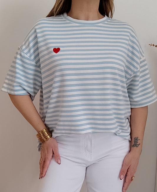 TEE-SHIRT RAYÉ LOVE