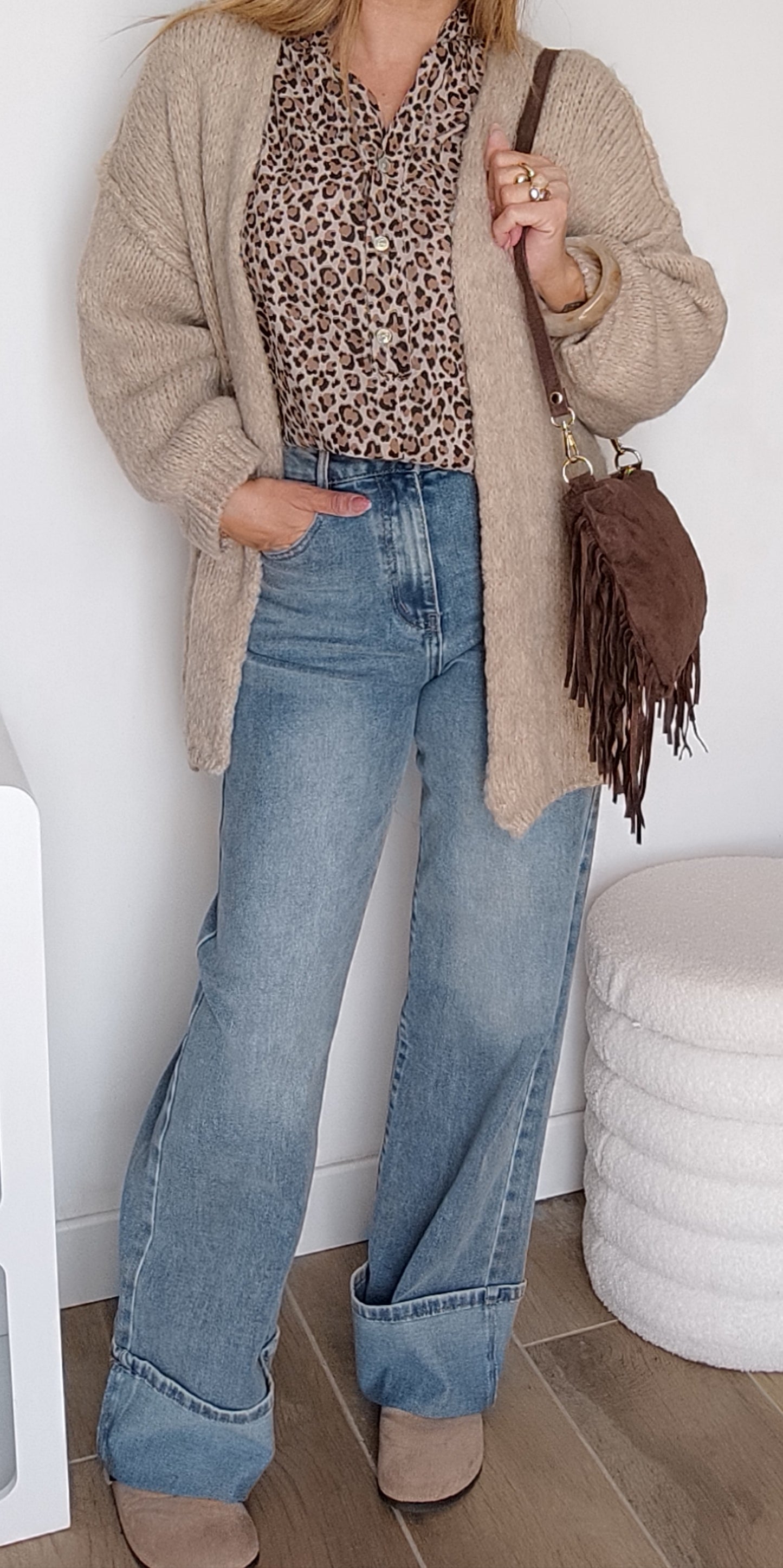 GILET SIMON BEIGE/TAUPE