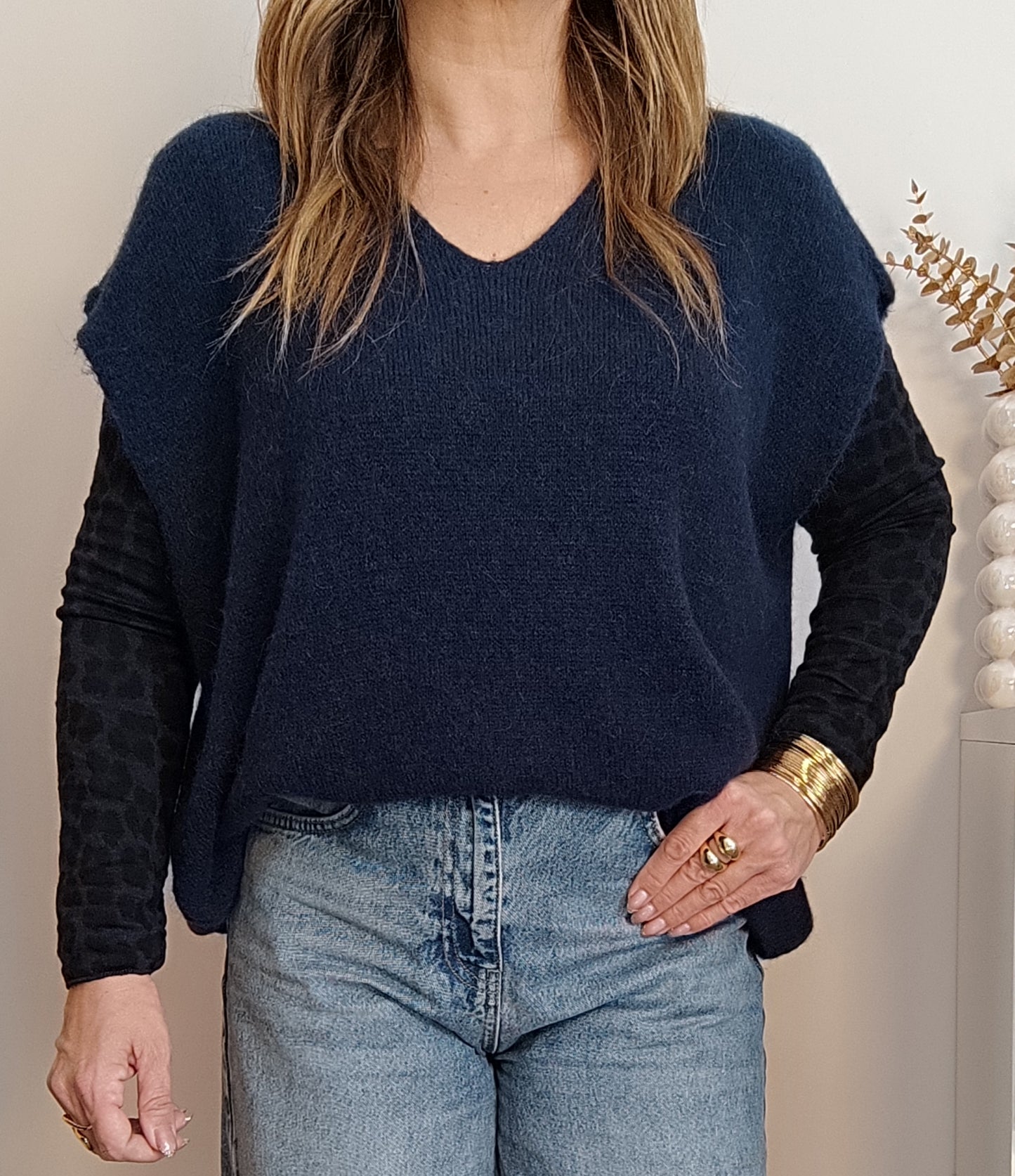 PULL LISA  BLEU MARINE