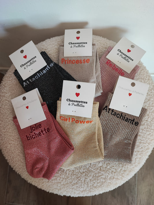 CHAUSSETTES À PAILLETTES ✨