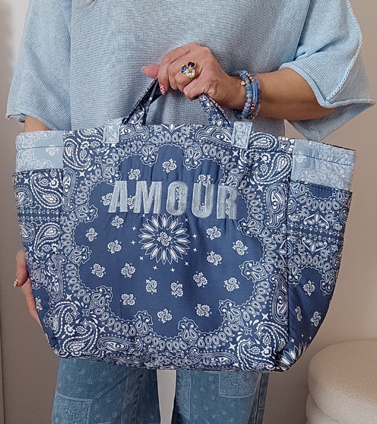 SAC AMOUR BANDANA BLEU