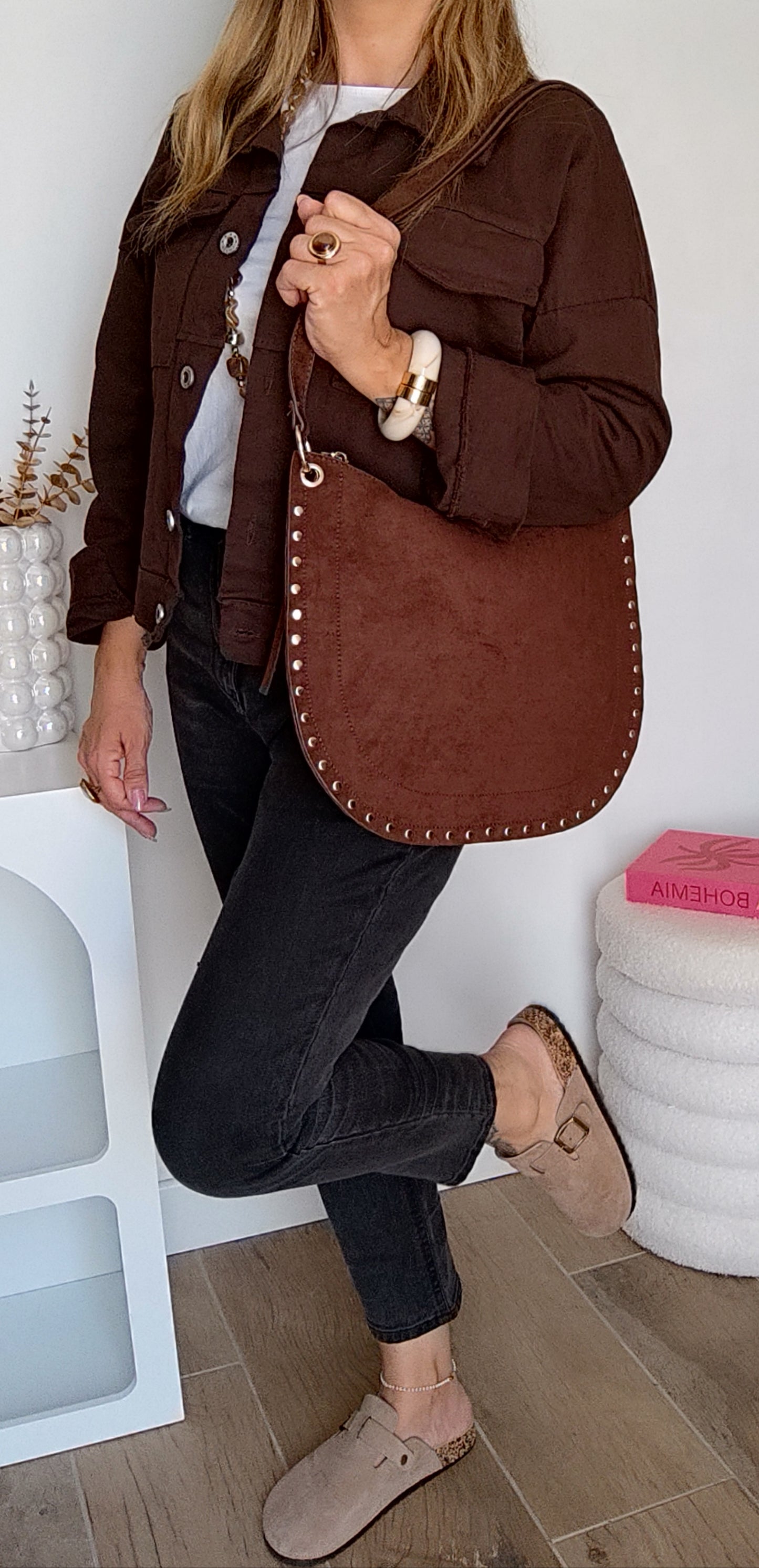 VESTE EN JEAN CHOCOLAT