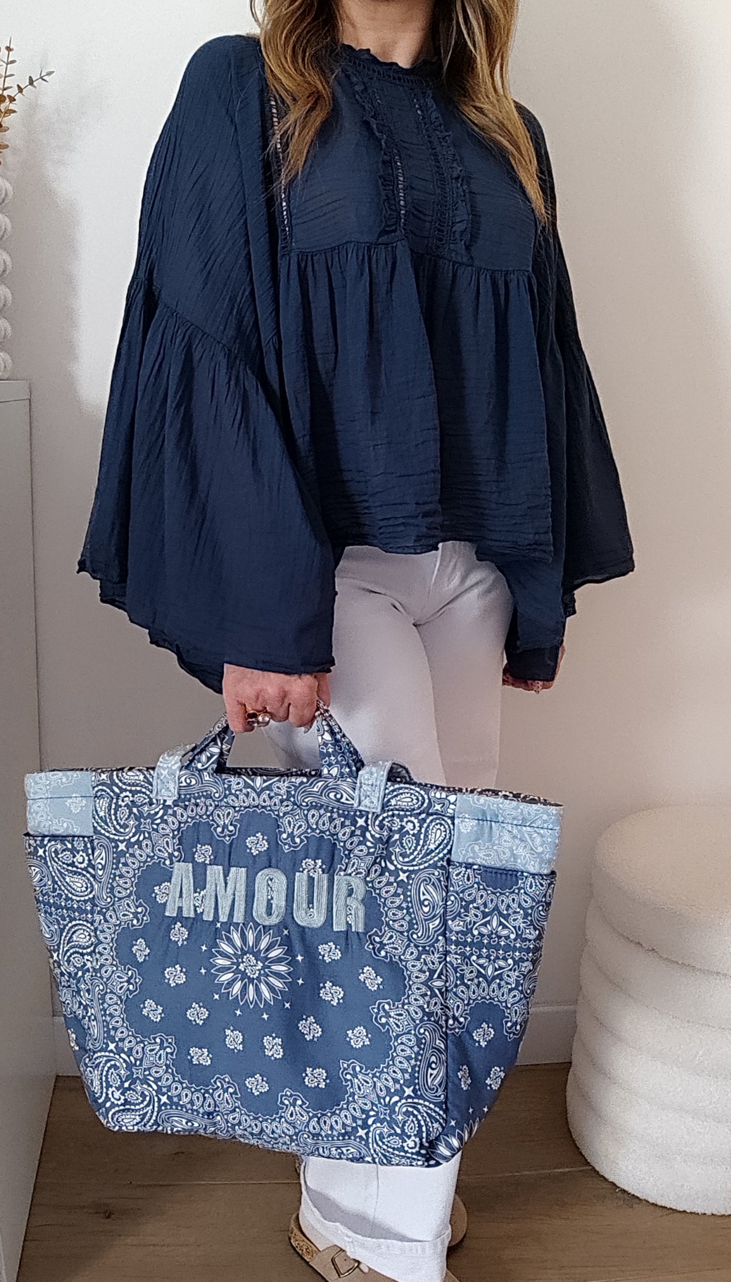 BLOUSE STELLA BLEU MARINE