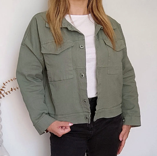 VESTE EN JEAN KAKI