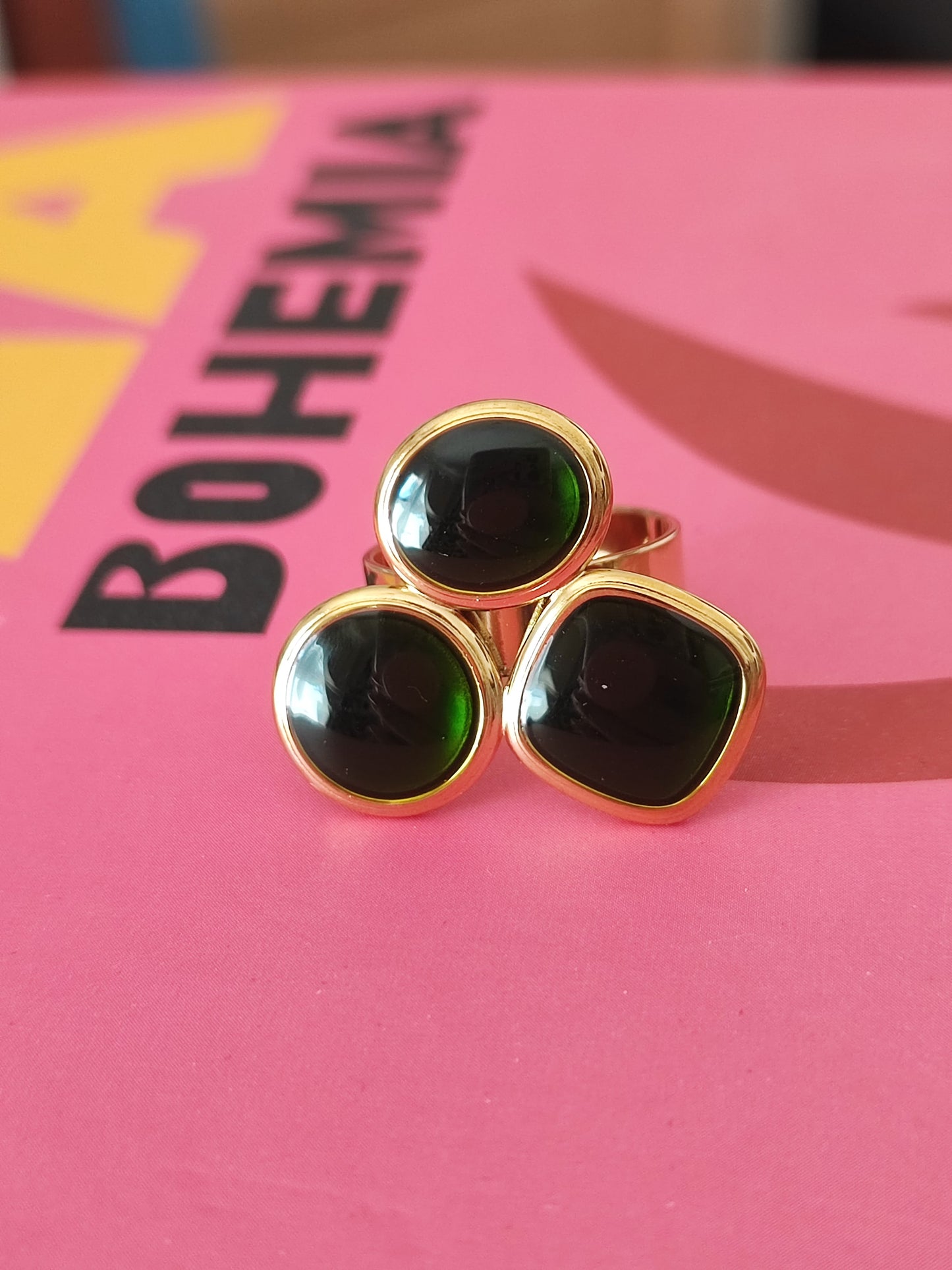 BAGUE ALICANTE VERT FONCÉ