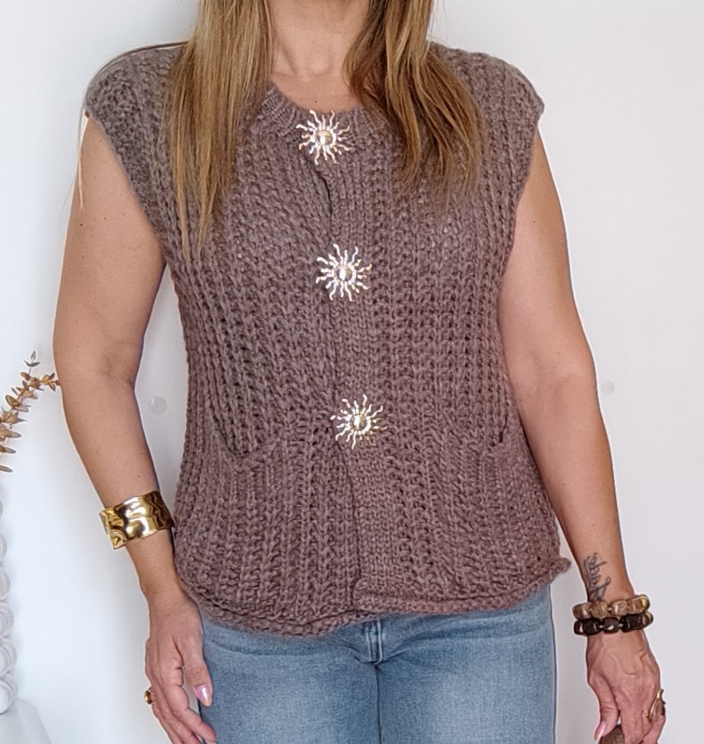 GILET SUN TAUPE